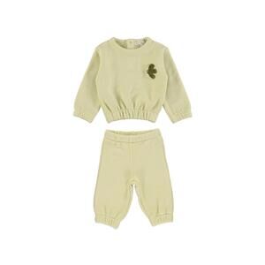 NEW BEBE ORGANIC kids' luke sweat set in beige